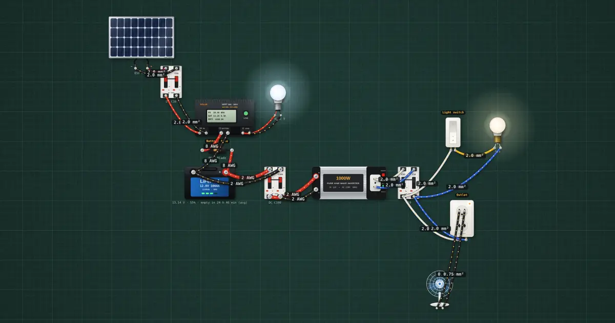 Checking components before installation: the circuit on the simulator's bench