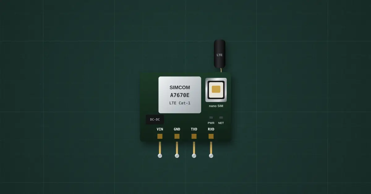 4G LTE module on the simulator's bench