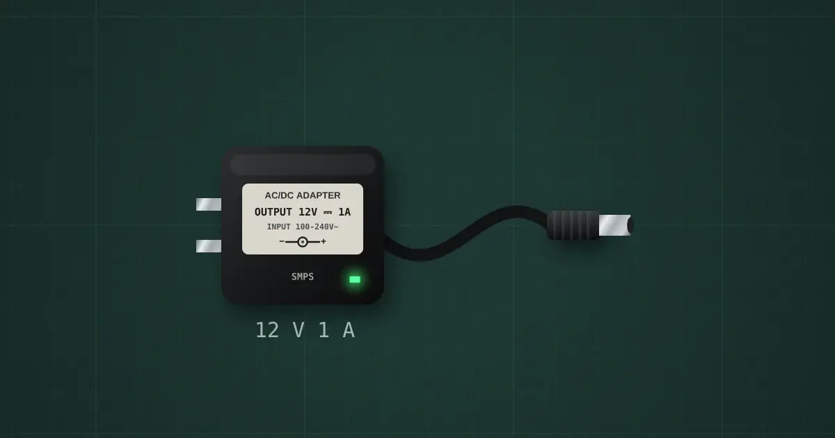 DC adapter on the simulator's bench