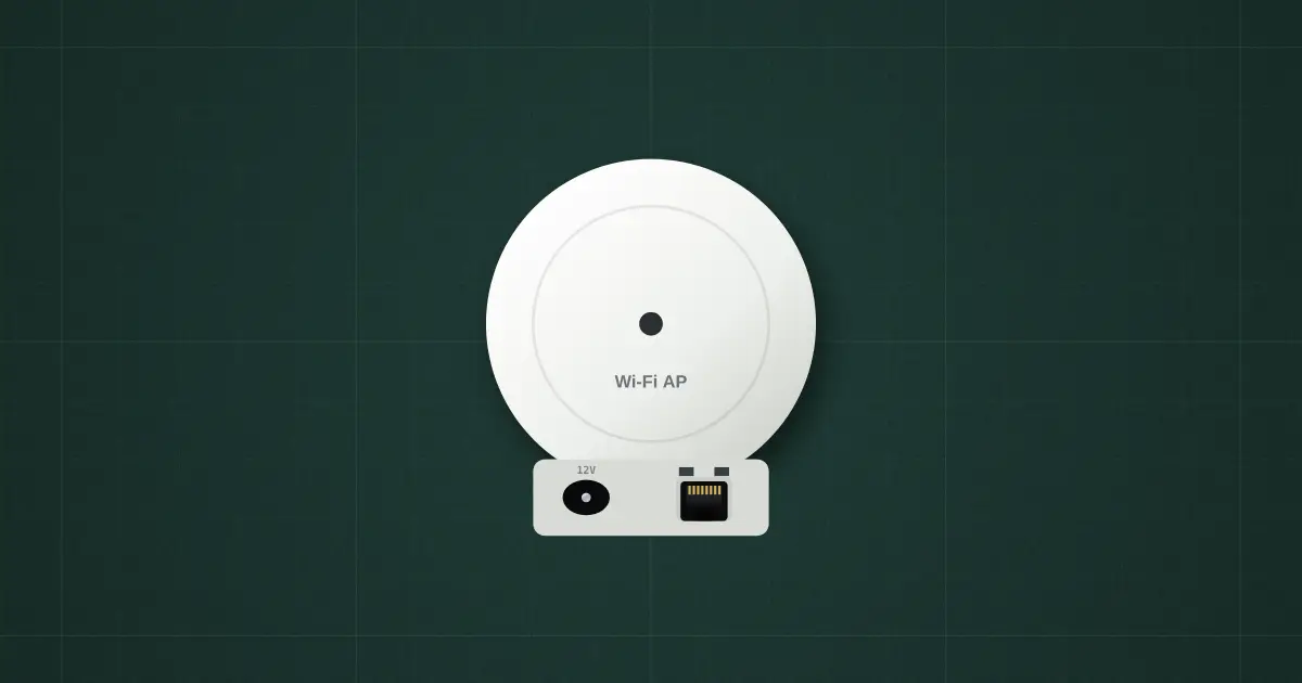 12 V Wi-Fi access point on the simulator's bench