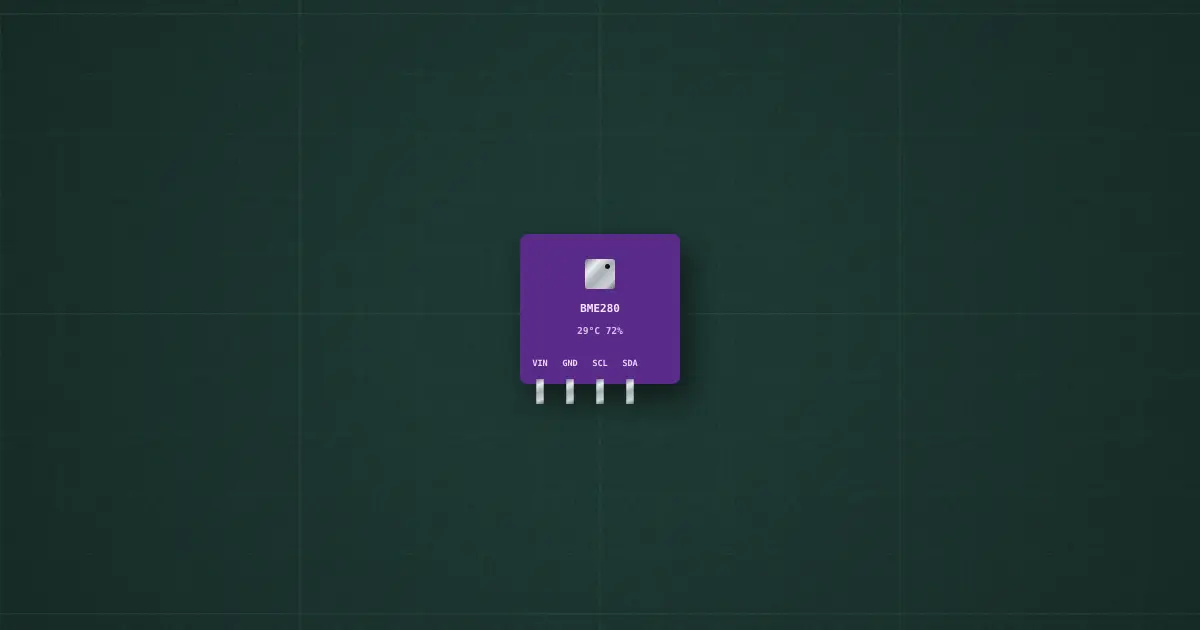 BME280 environment sensor on the simulator's bench