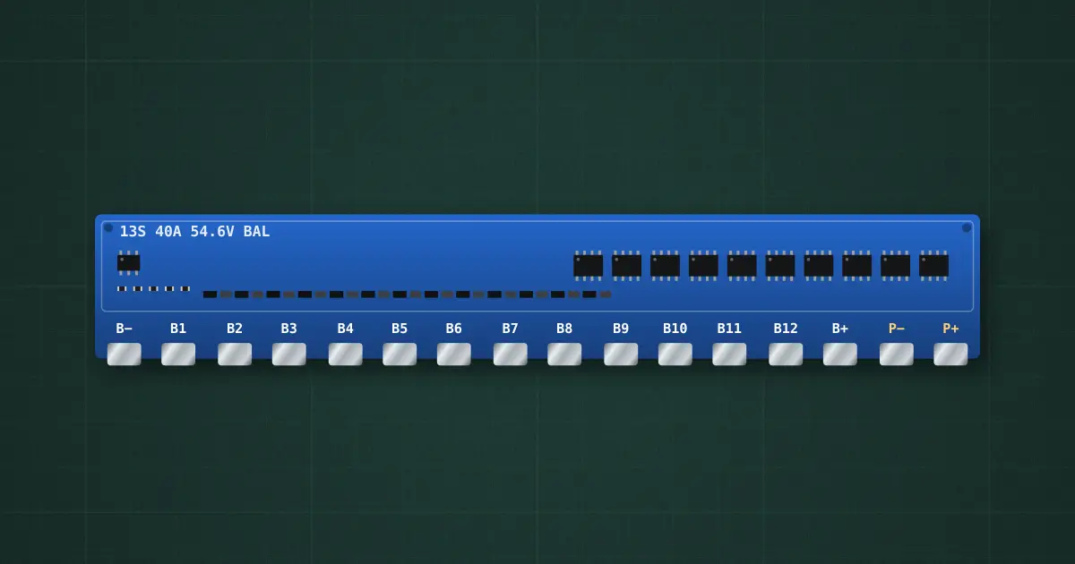 13S Li-ion BMS on the simulator's bench