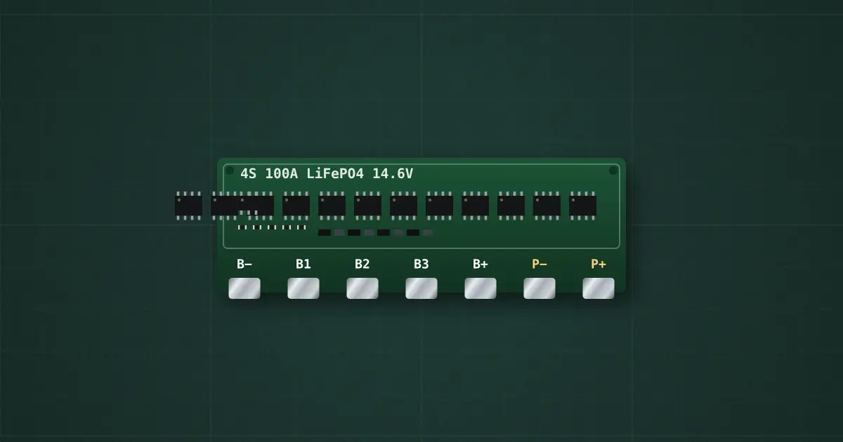 4S LiFePO4 BMS 100 A on the simulator's bench