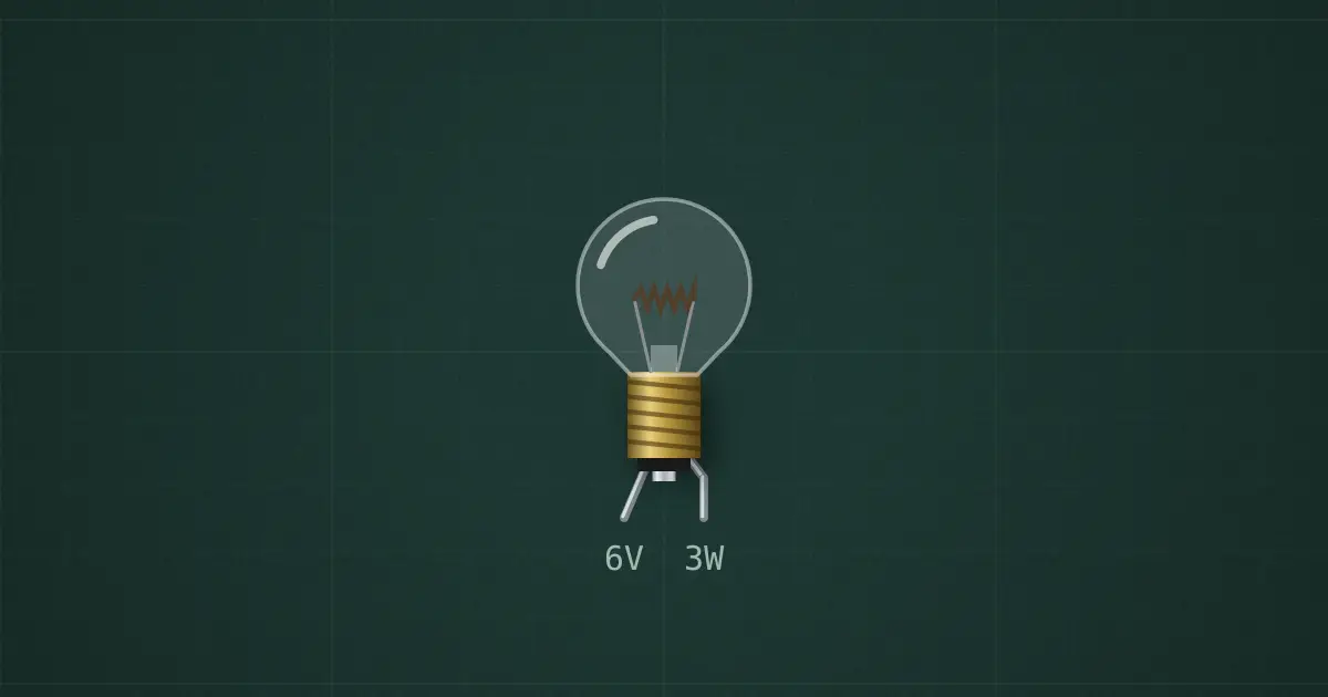 Incandescent bulb on the simulator's bench