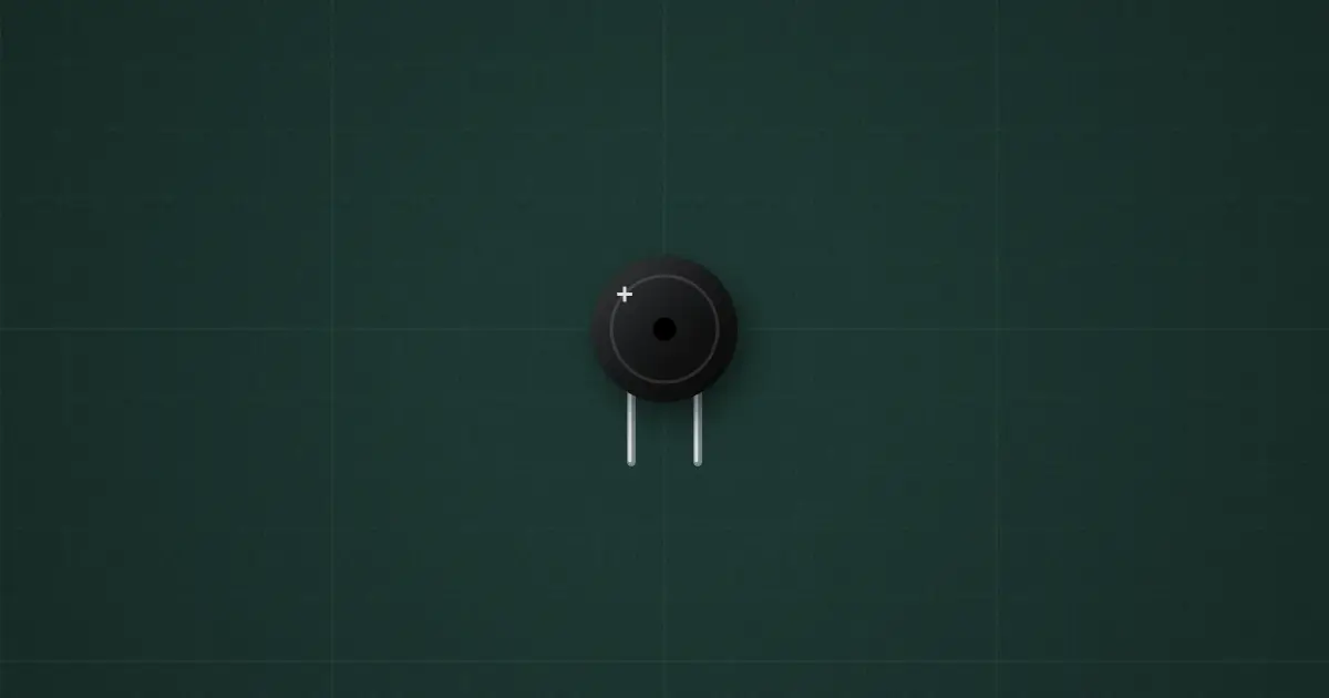 Active buzzer on the simulator's bench