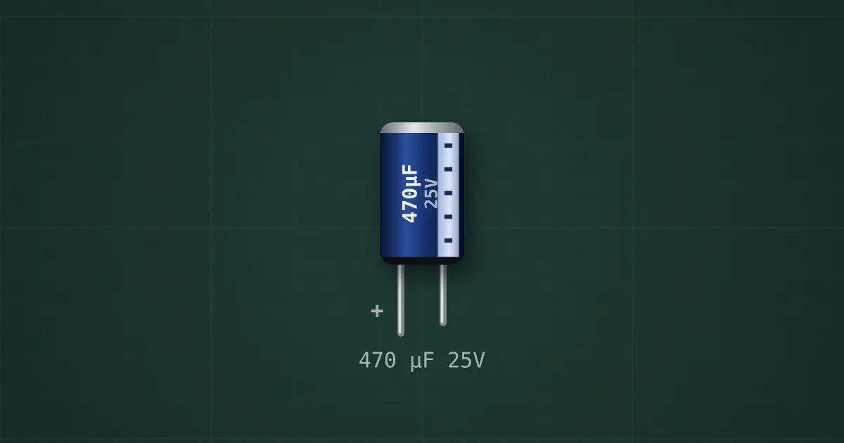 Electrolytic capacitor on the simulator's bench