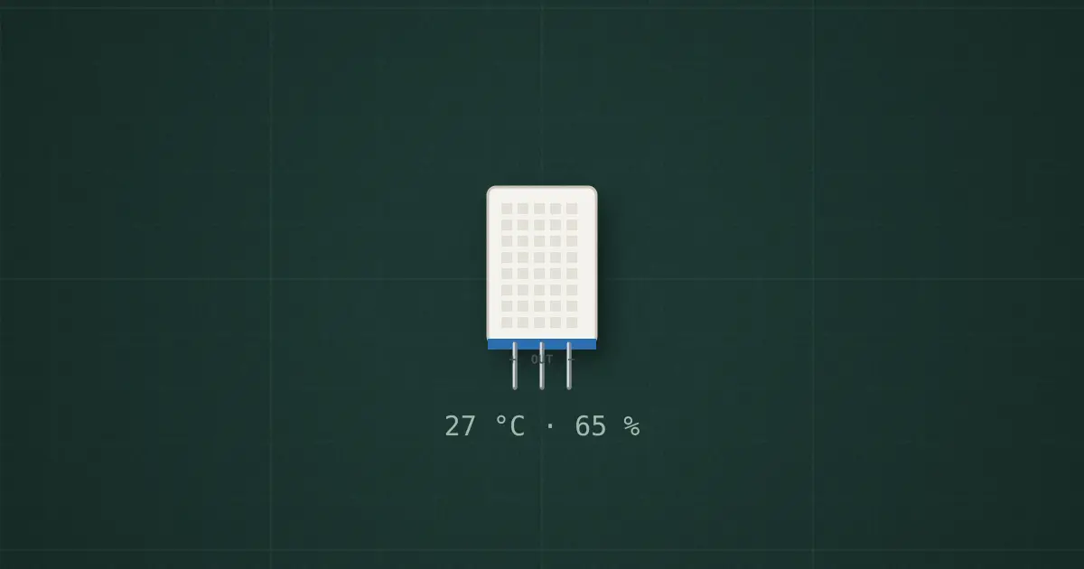 DHT22 temperature & humidity sensor (AM2302) on the simulator's bench