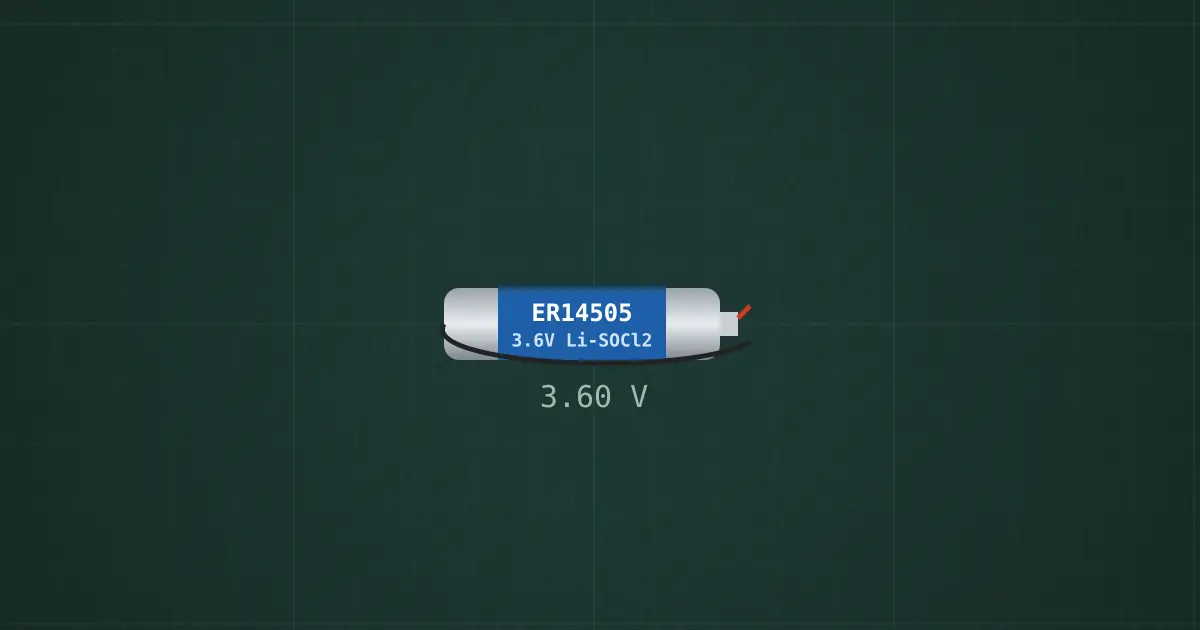ER14505 lithium cell on the simulator's bench