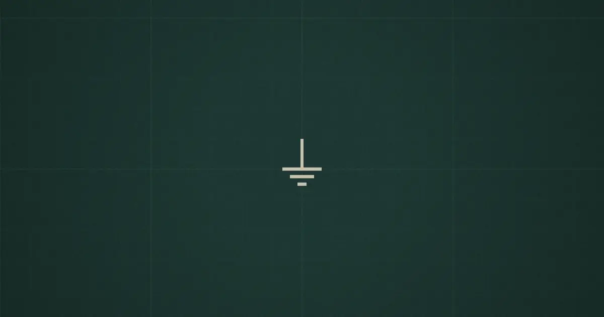 Ground symbol on the simulator's bench