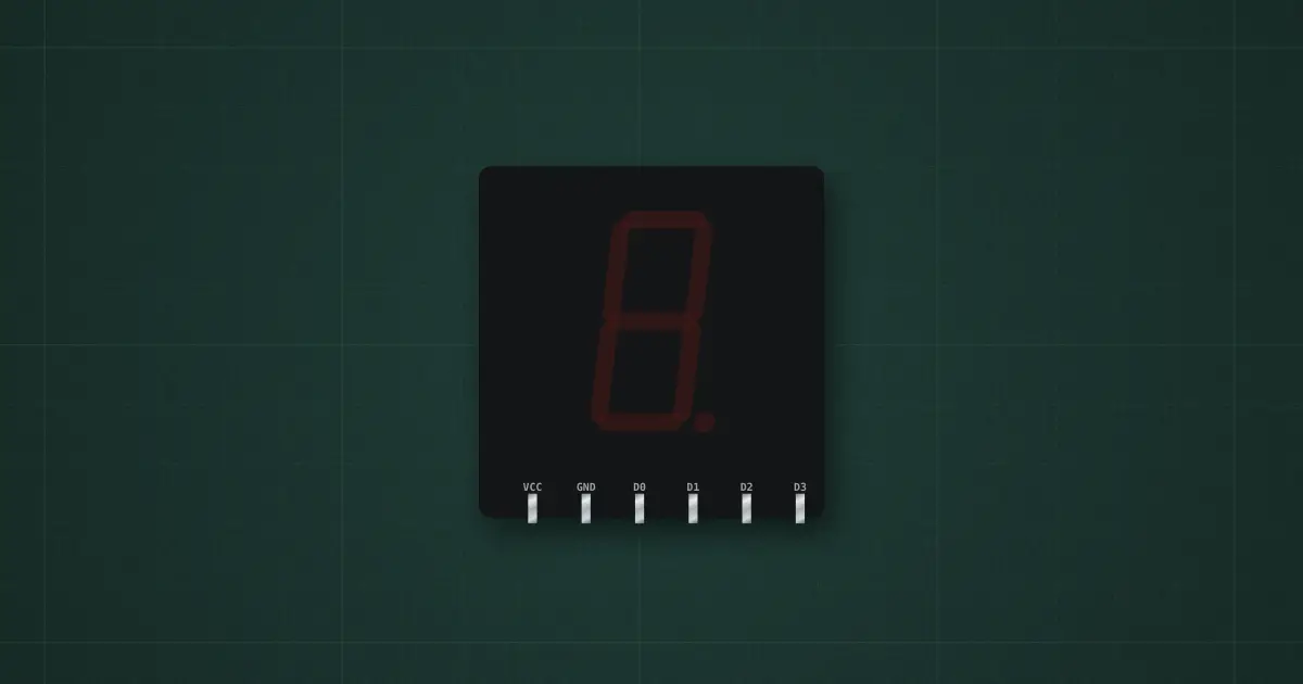 Hex display (decoded) on the simulator's bench