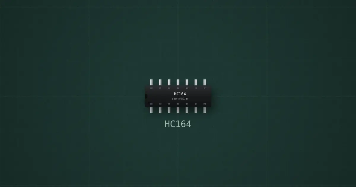 74xx164 (HC164, DIP-14) on the simulator's bench