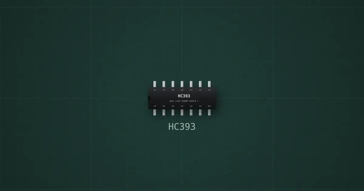 74xx393 (HC393, DIP-14) on the simulator's bench