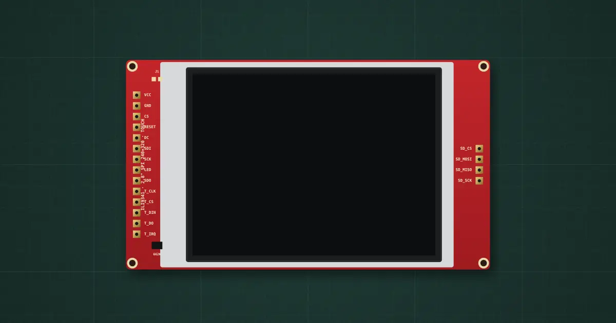 ILI9341 2.8" TFT (SPI) (MSP2807, MSP2806, XPT2046) on the simulator's bench