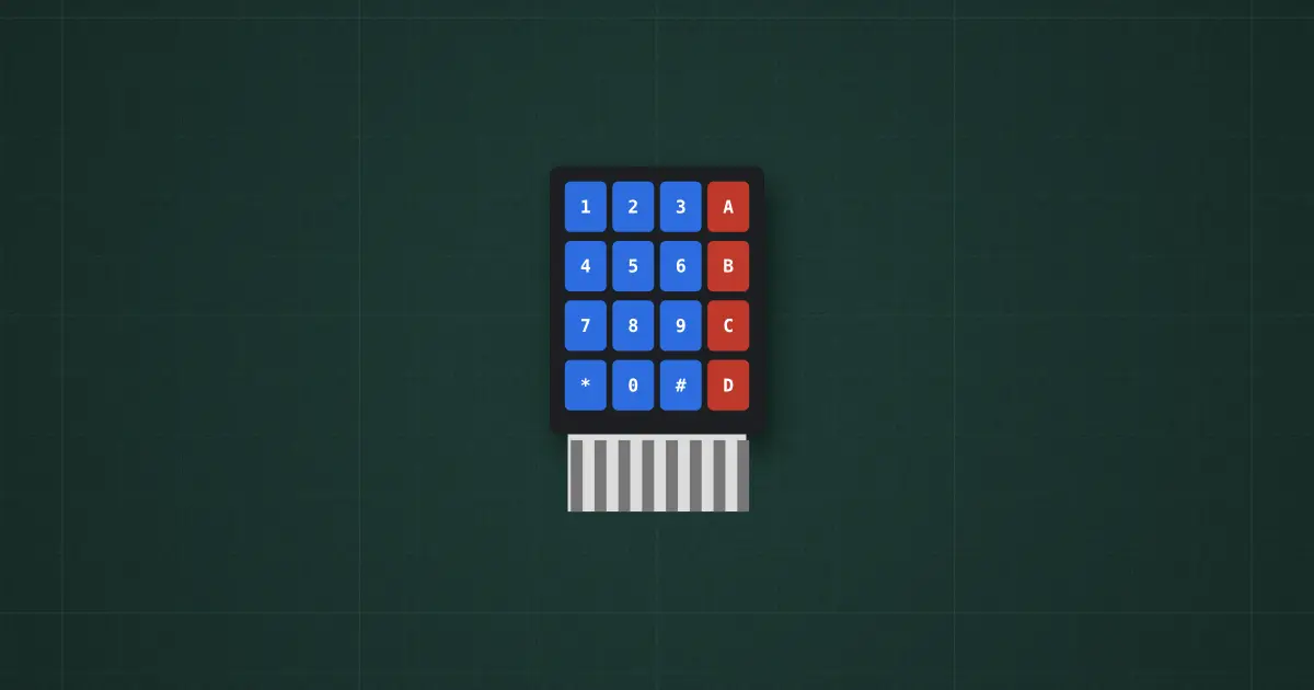4×4 keypad on the simulator's bench