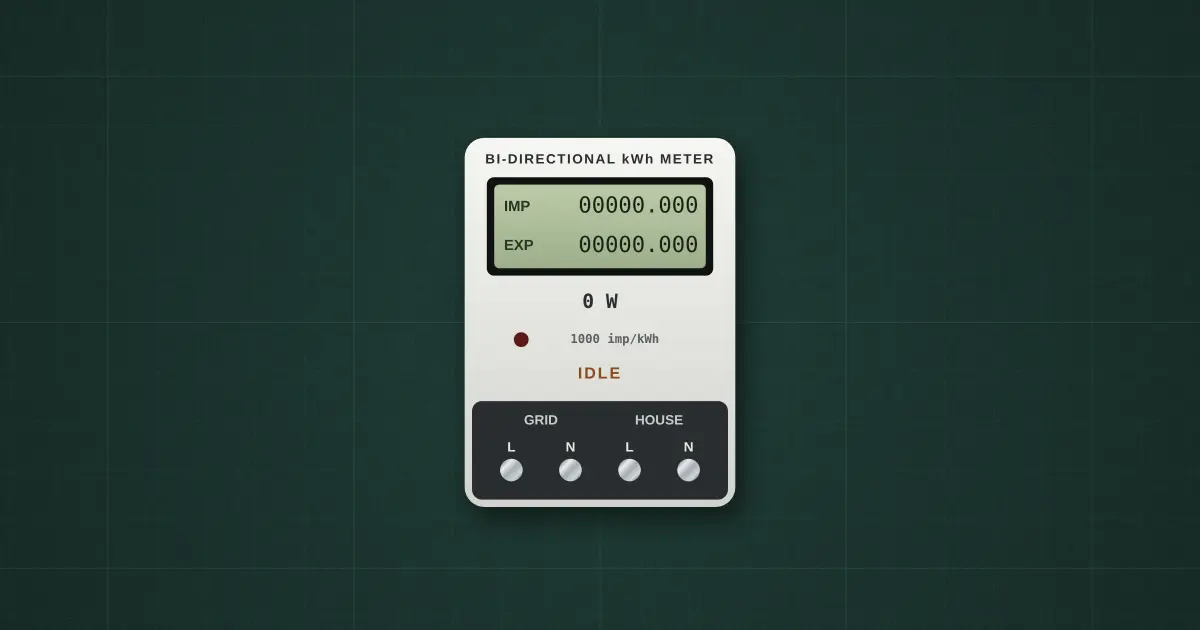 Net meter on the simulator's bench