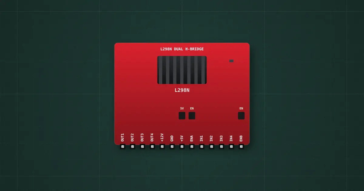 L298N motor driver on the simulator's bench