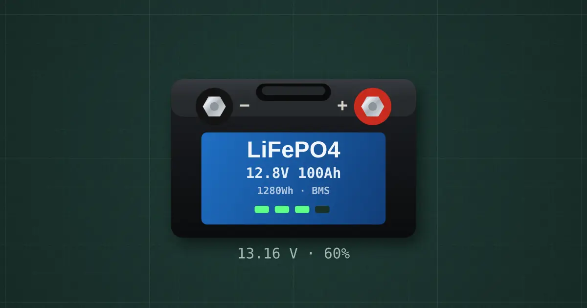 LiFePO4 battery on the simulator's bench