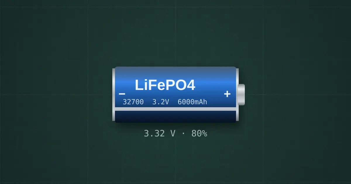 LiFePO4 cell on the simulator's bench