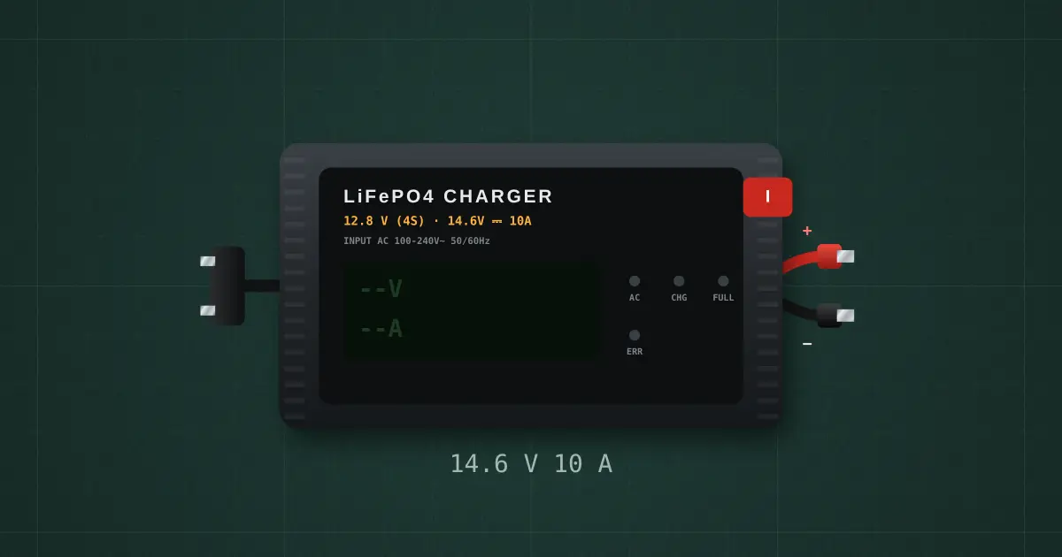 LiFePO4 charger on the simulator's bench