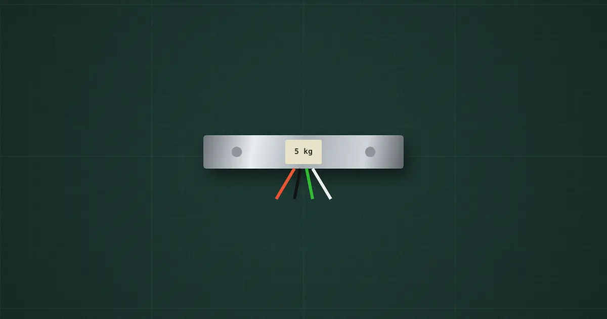 Load cell on the simulator's bench