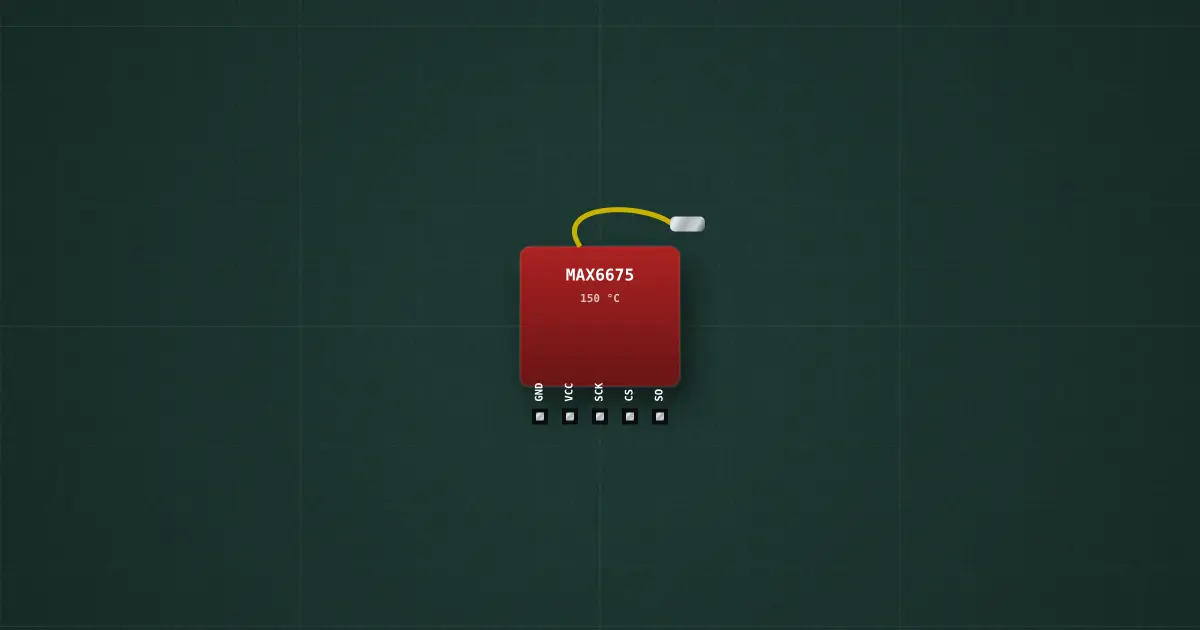 MAX6675 thermocouple module on the simulator's bench