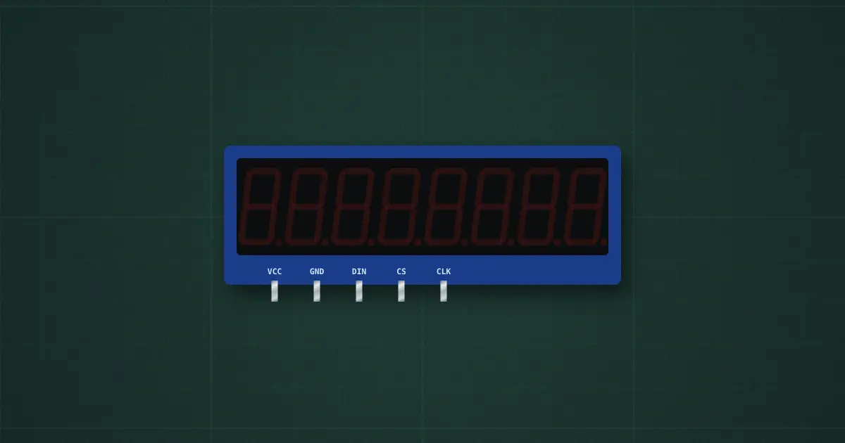 MAX7219 8-digit display on the simulator's bench