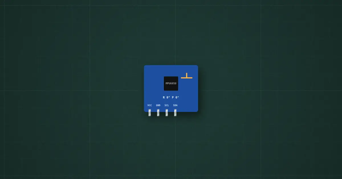 MPU-6050 IMU (GY-521) on the simulator's bench