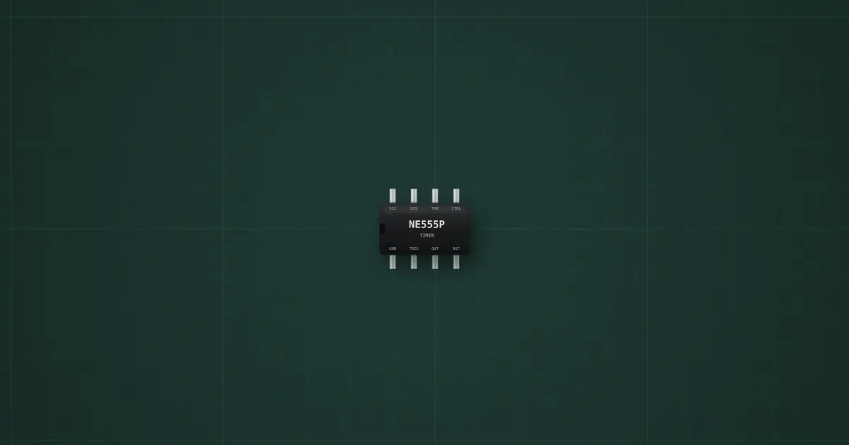 555 timer (NE555) on the simulator's bench