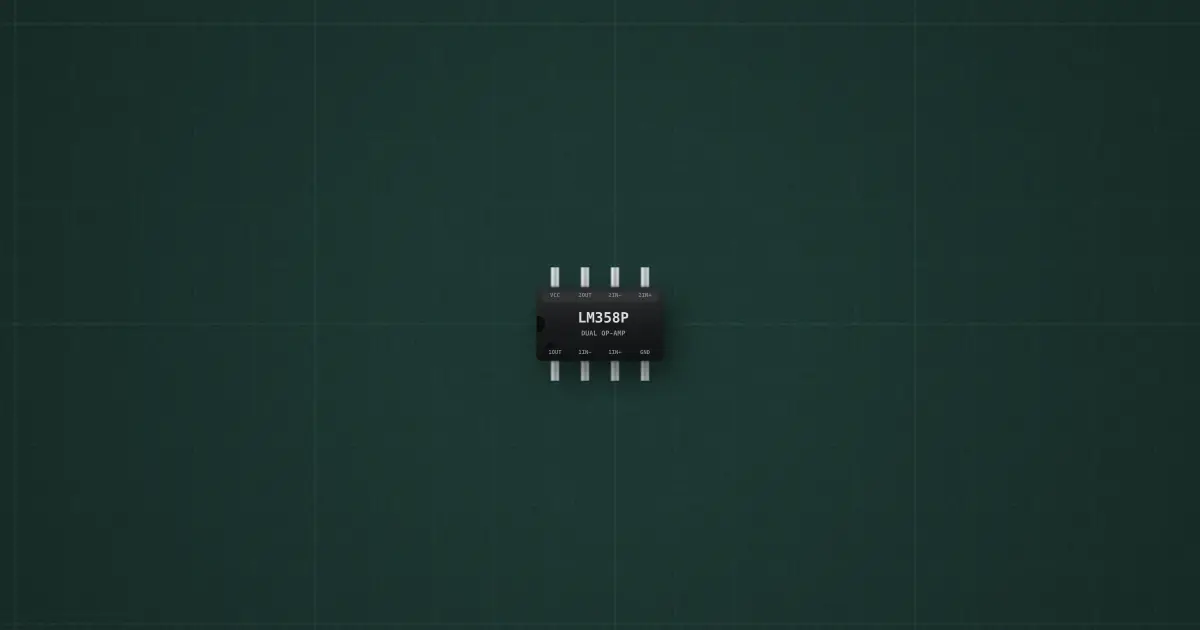 Op-amp (LM358, TL072) on the simulator's bench