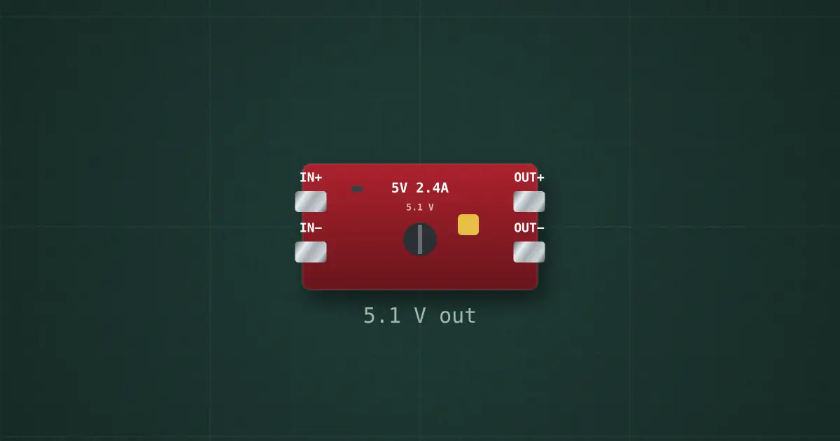 Power-bank boost module on the simulator's bench