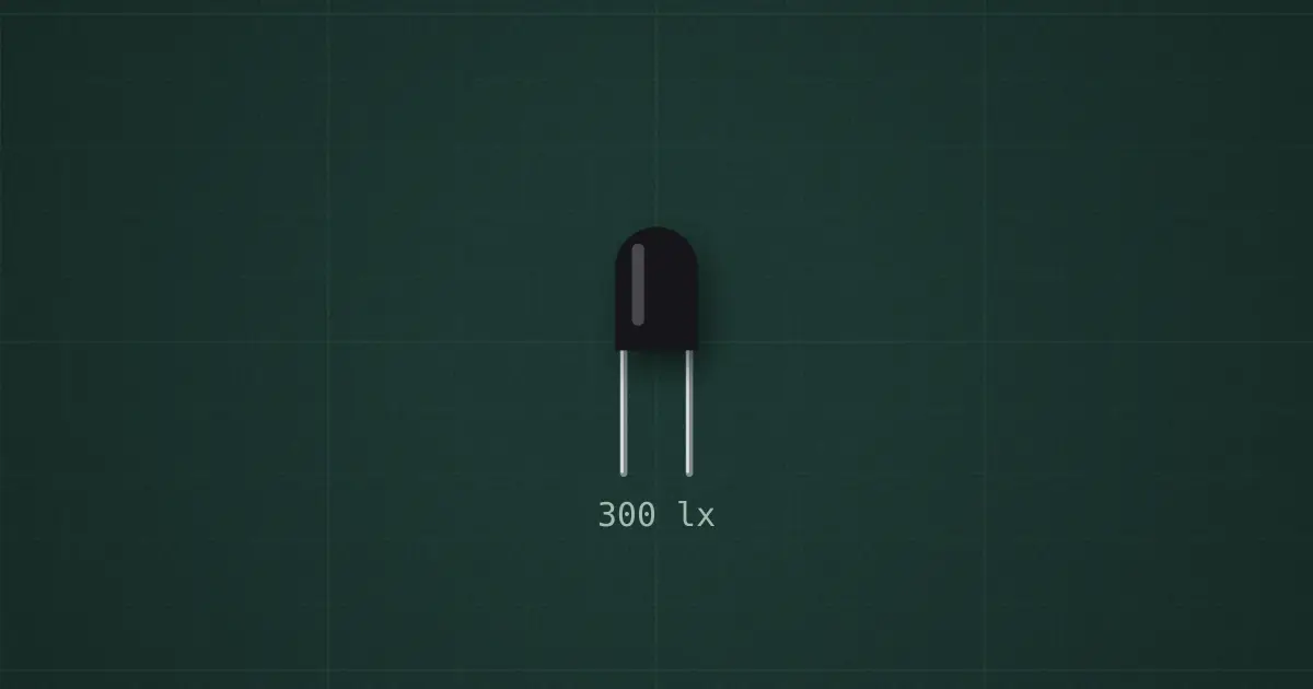 Phototransistor (PT204) on the simulator's bench
