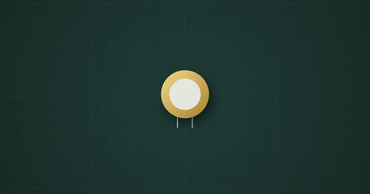 Piezo disc (passive) on the simulator's bench