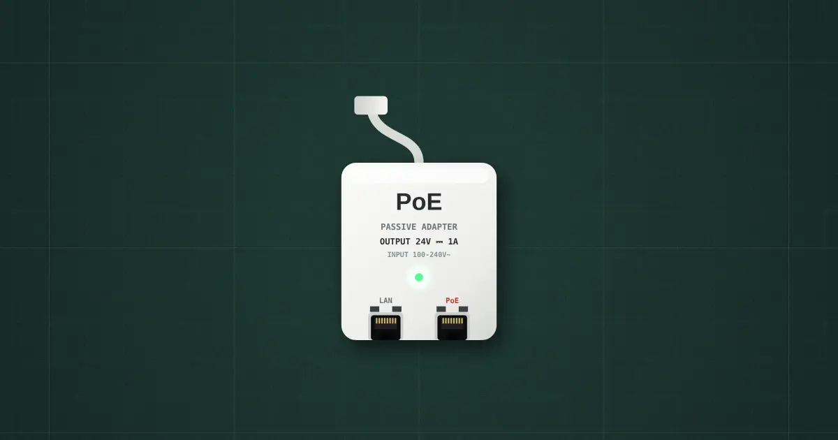 PoE adapter on the simulator's bench