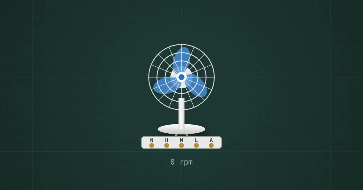 Stand-fan motor (PSC) on the simulator's bench