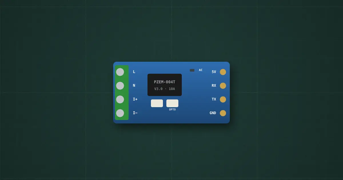 PZEM-004T v3.0 AC meter on the simulator's bench