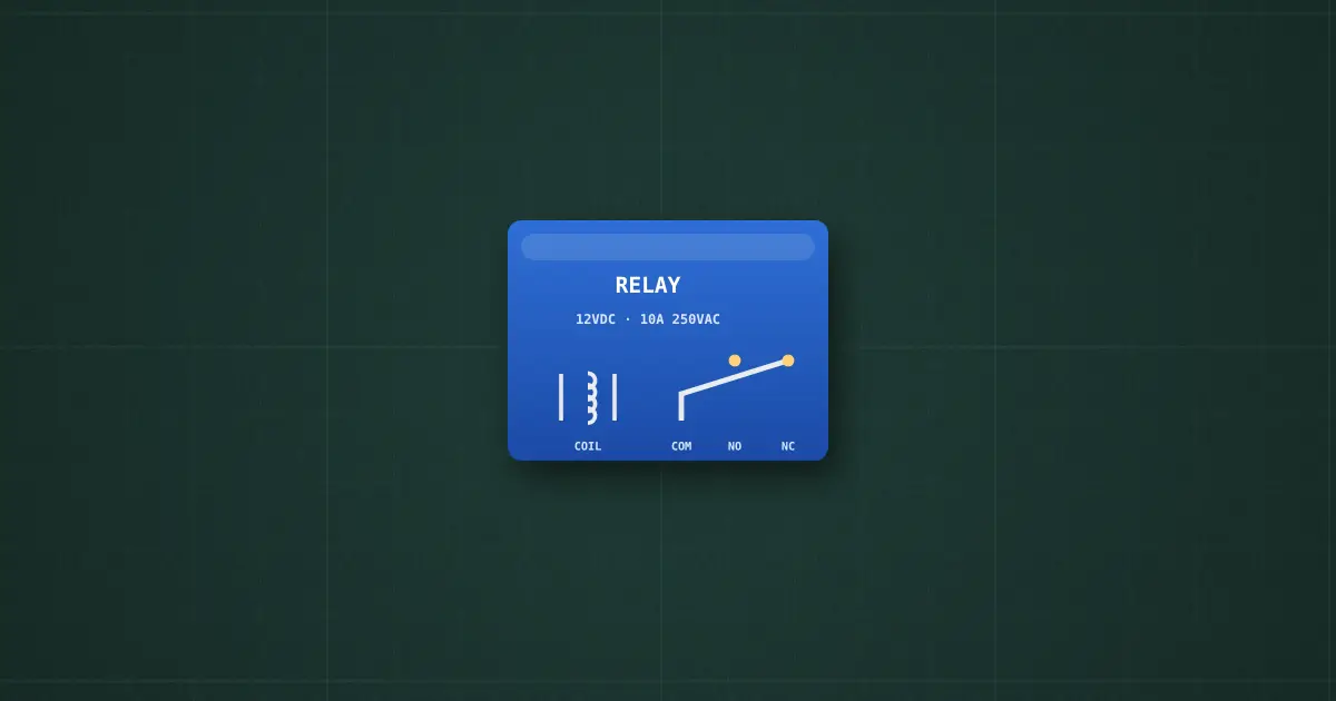 Relay (SRD-12VDC) on the simulator's bench