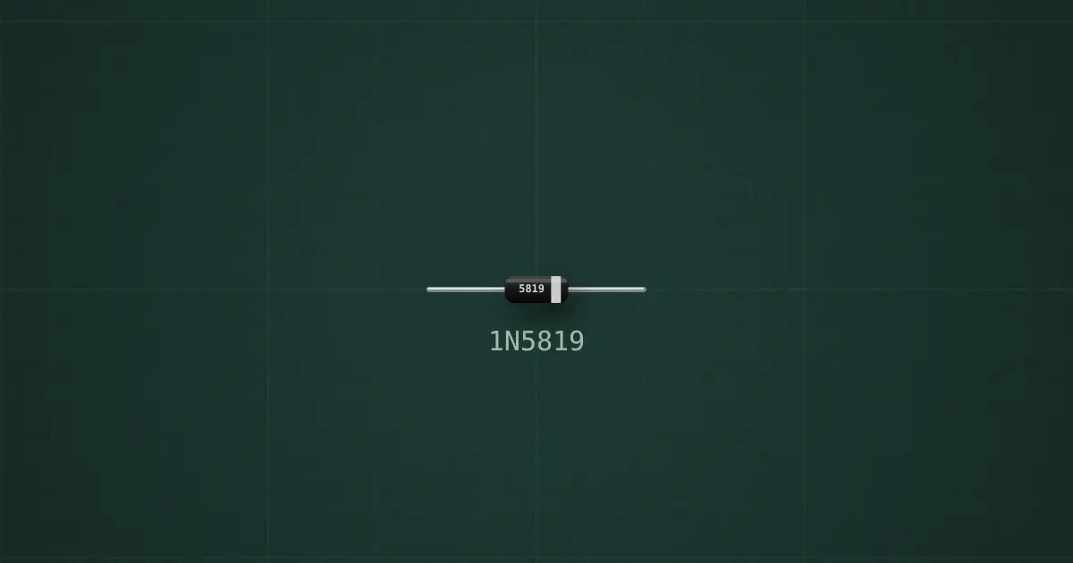 Schottky diode (1N5819, SR560, 1N5822, SS34) on the simulator's bench
