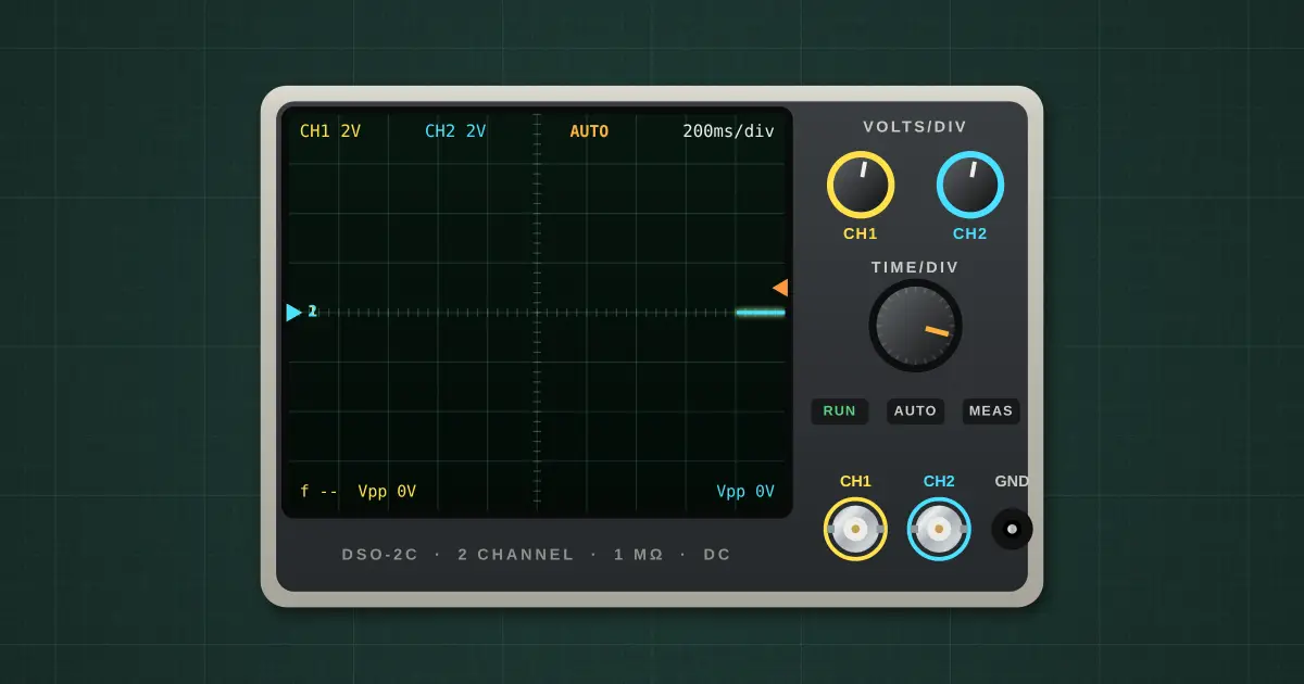 Oscilloscope on the simulator's bench