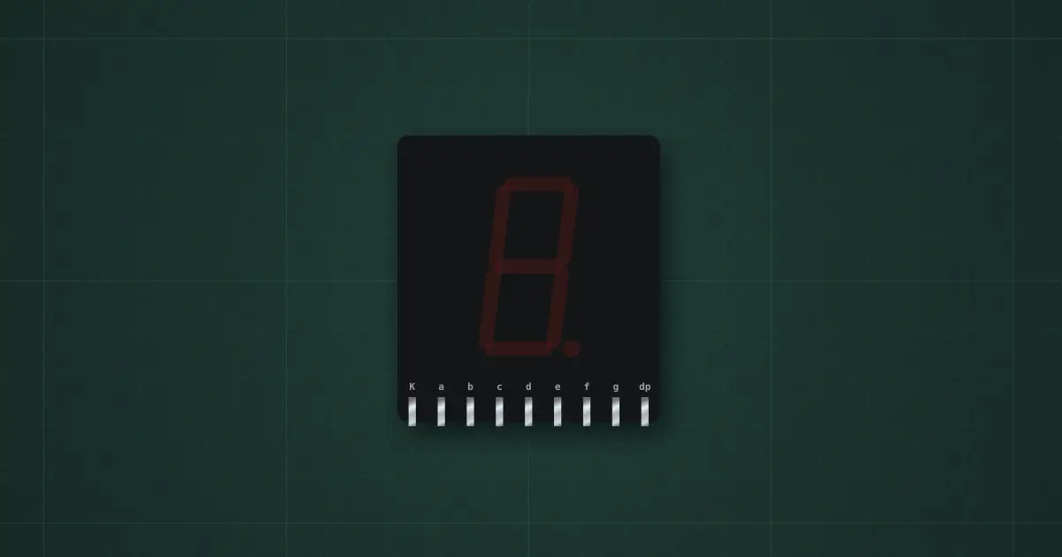7-segment display on the simulator's bench
