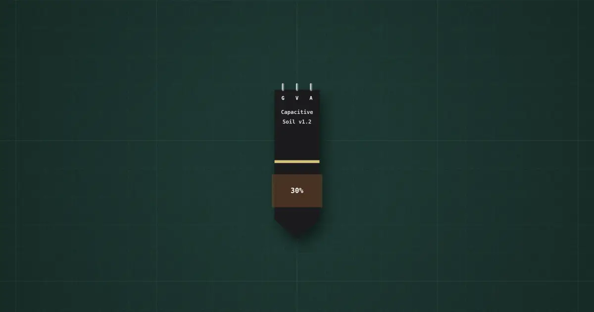 Soil moisture sensor on the simulator's bench