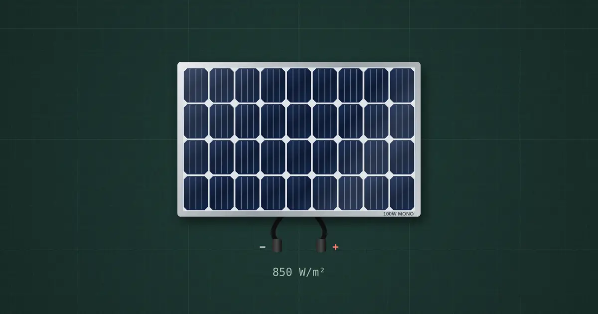 Solar panel on the simulator's bench