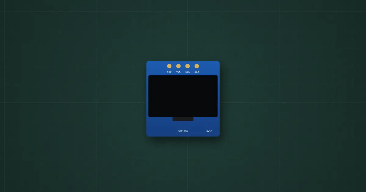 OLED display (I²C) (SSD1306, SH1106) on the simulator's bench