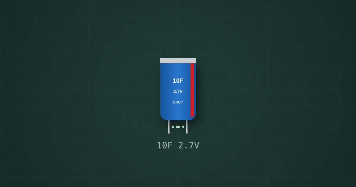 Supercapacitor on the simulator's bench