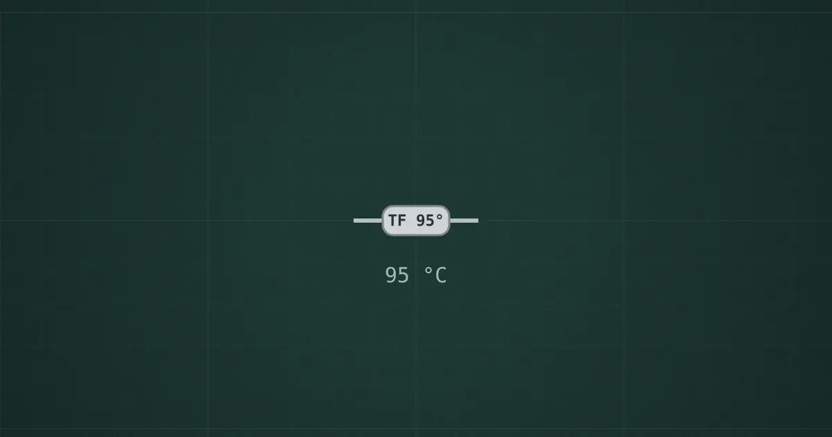 Thermal fuse on the simulator's bench