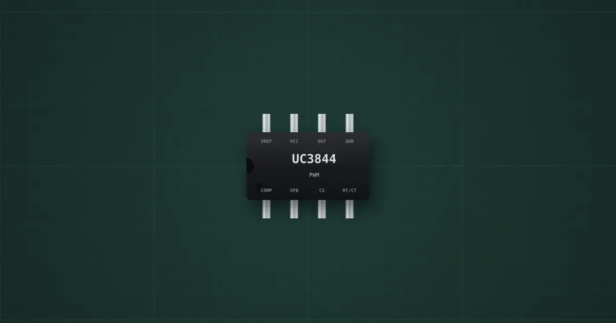 Current-mode PWM controller (UC3844) on the simulator's bench