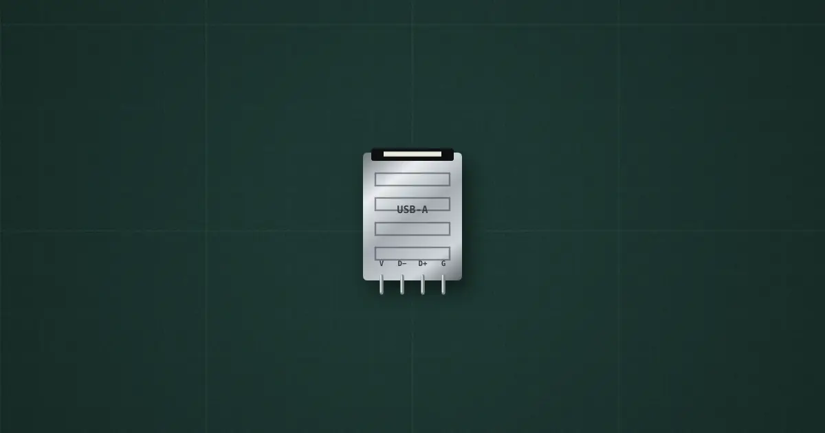 USB-A receptacle on the simulator's bench