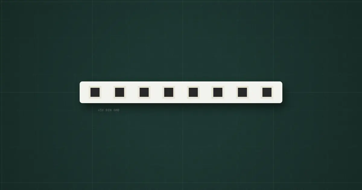 WS2812 LED strip on the simulator's bench