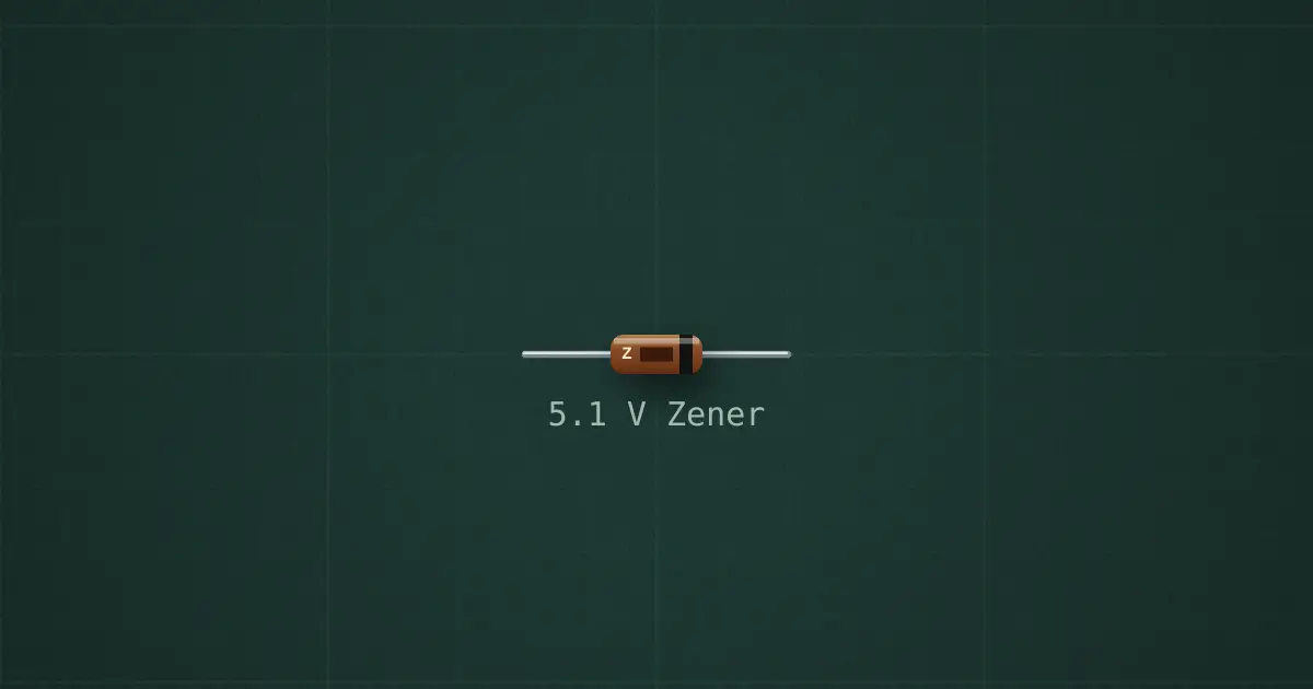 Zener diode (1N4733A) on the simulator's bench